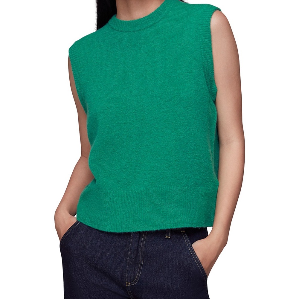 Green Sleeveless Knit Top